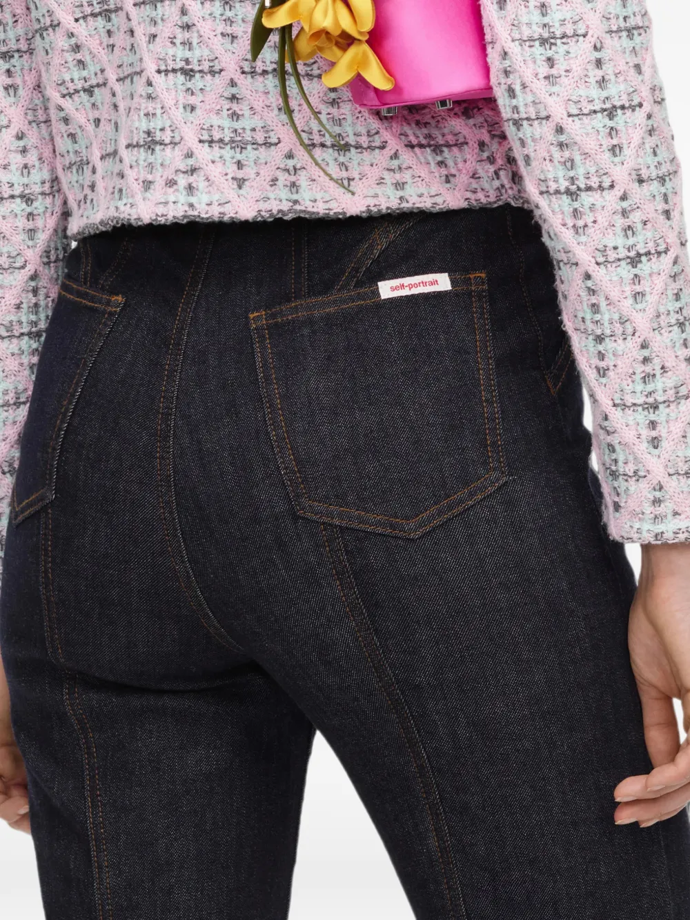 Self-Portrait High-waist jeans Blauw