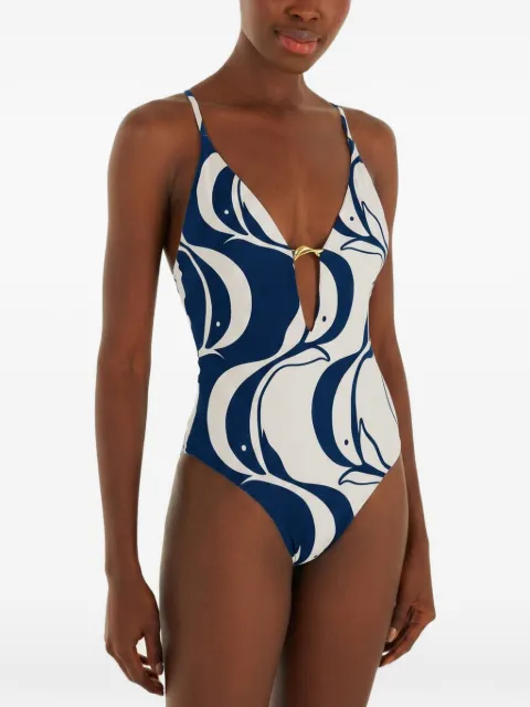 FARM Rio fish metal one-piece swimsuit