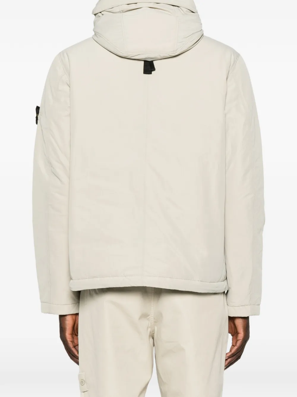 Stone Island Jack met capuchon en logopatch Grijs