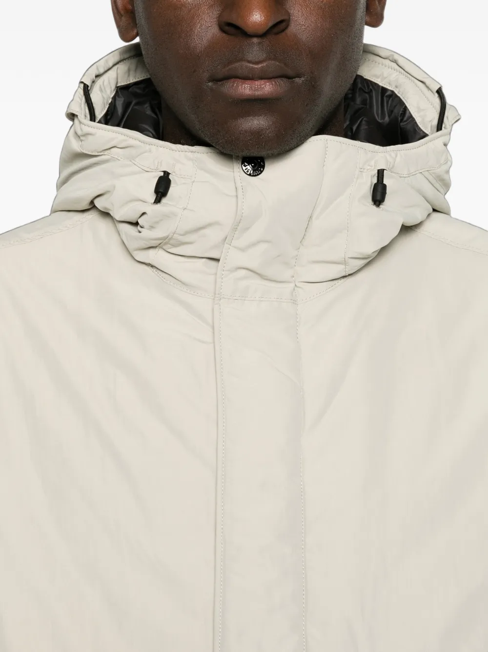Stone Island Jack met capuchon en logopatch Grijs
