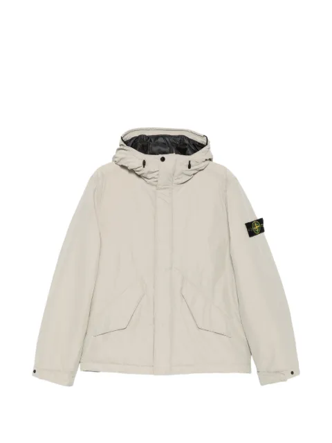 Stone Island logo-patch hooded jacket