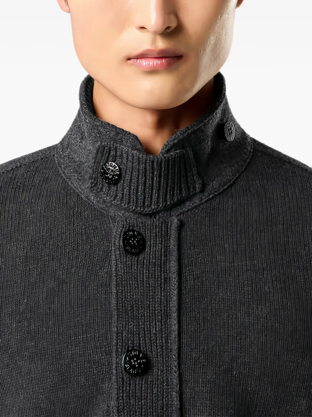 Stone Island 5100047 lamswollen trui Grijs