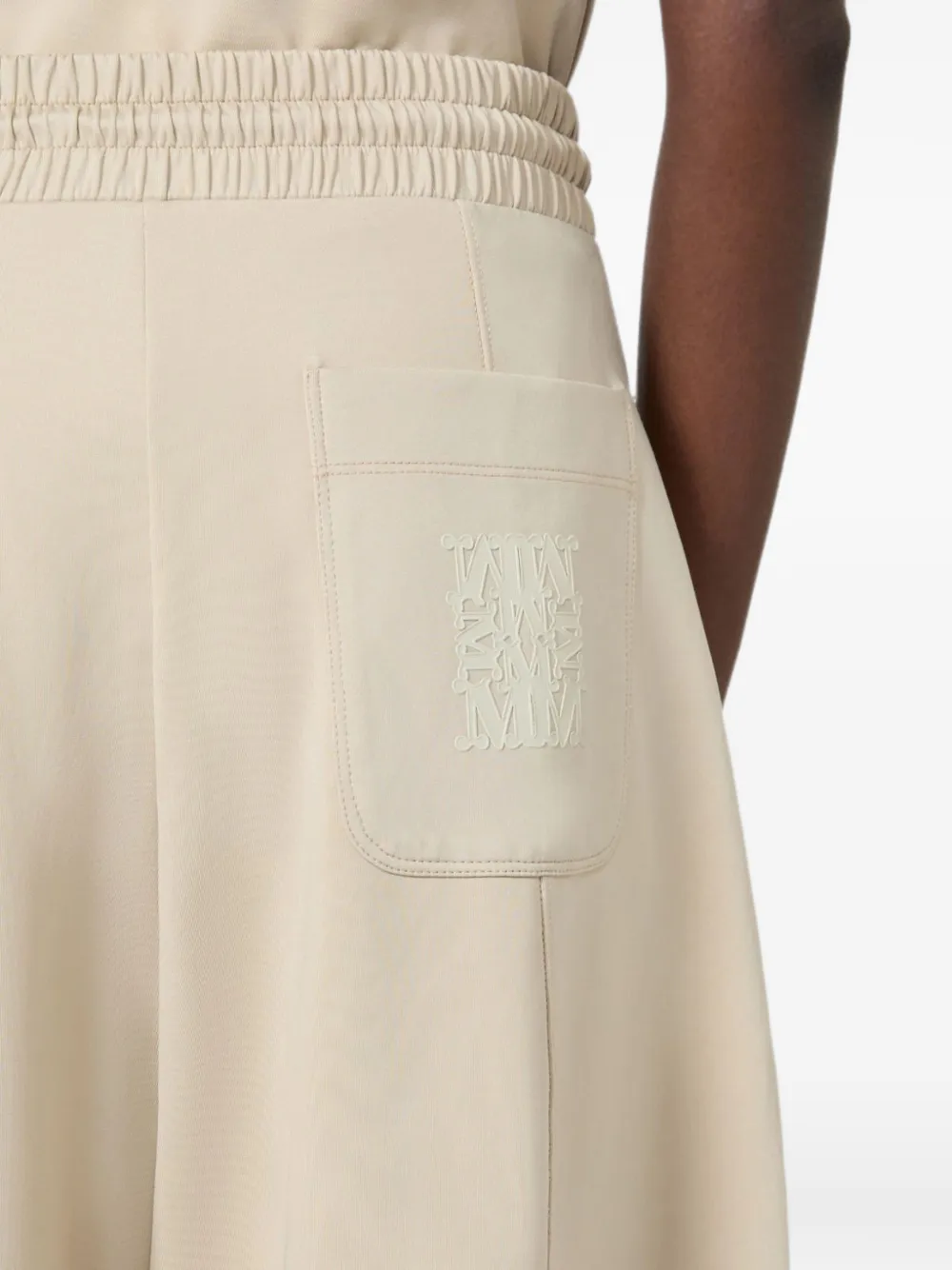 Max Mara Broek met wijde pijpen Beige