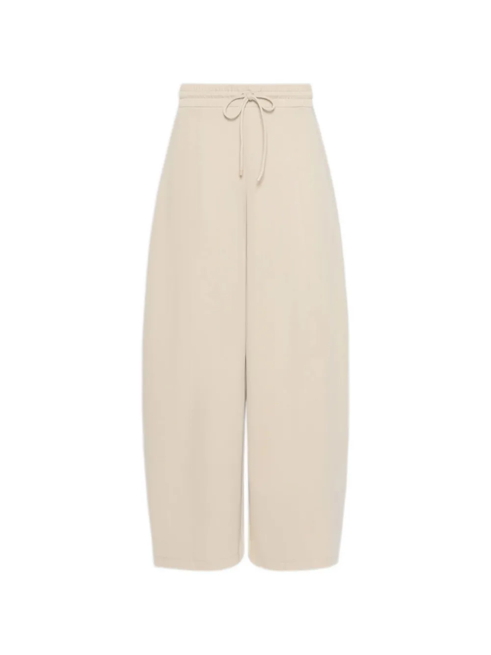 Max Mara technical cotton jersey barrel-leg trousers - stone - Toni neutri