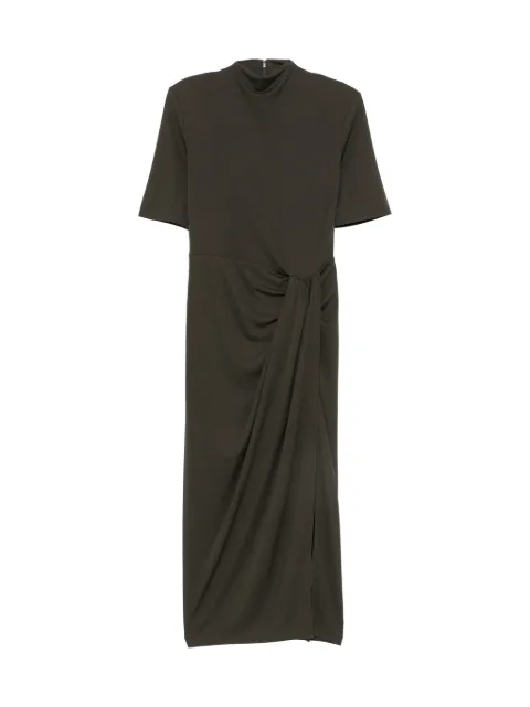 ROTATE BIRGER CHRISTENSEN short-sleeve high-neck midi dress