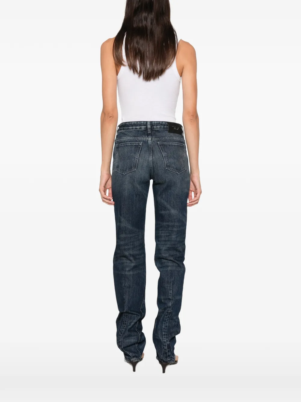 Diesel Tanktop met diepe ronde hals Blauw
