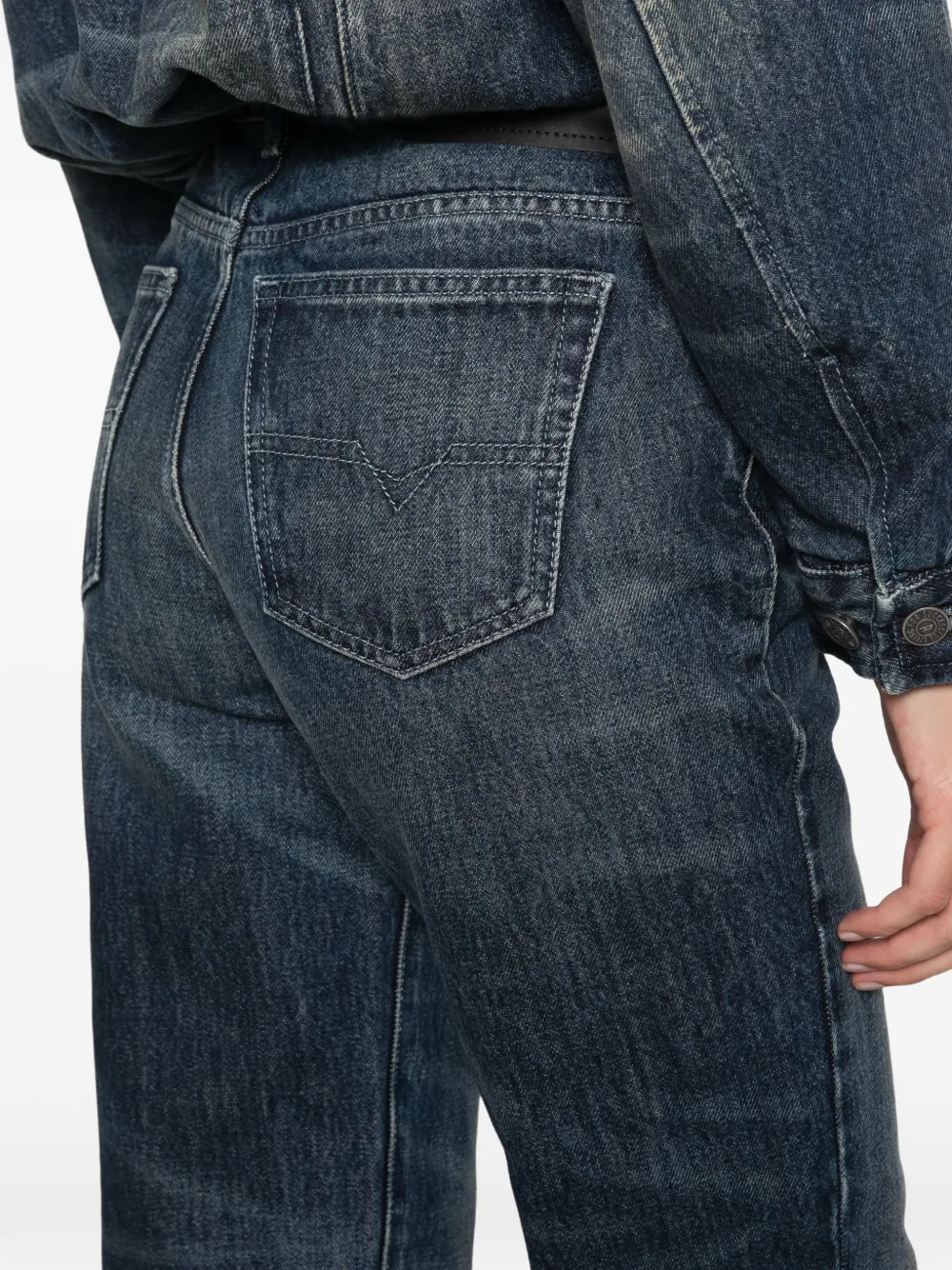 Diesel Tanktop met diepe ronde hals Blauw