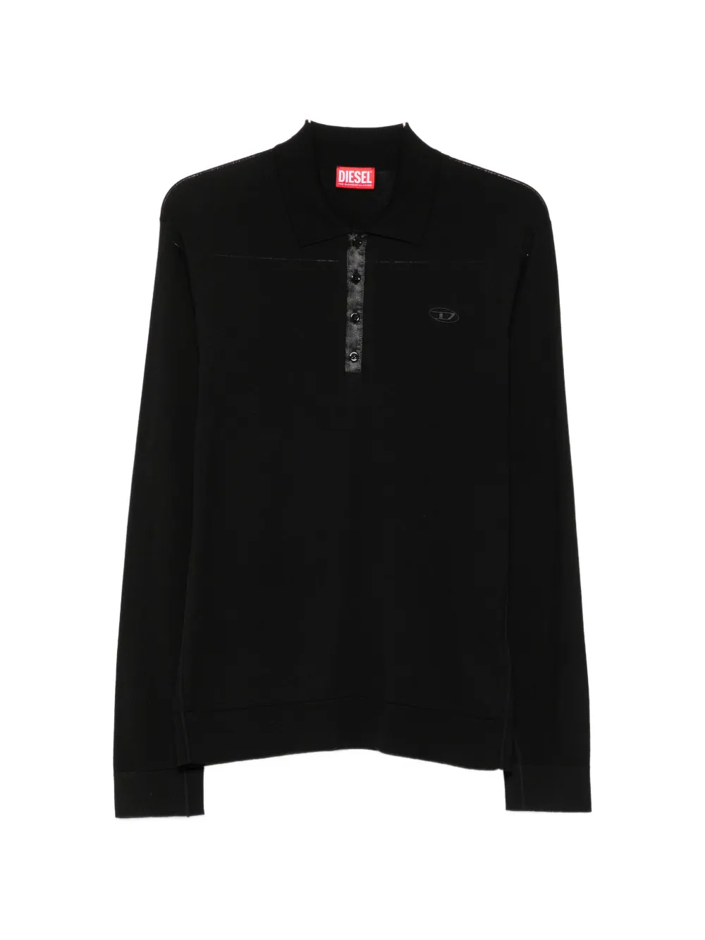 Diesel Polo K-Vilnius con applicazione logo - Nero
