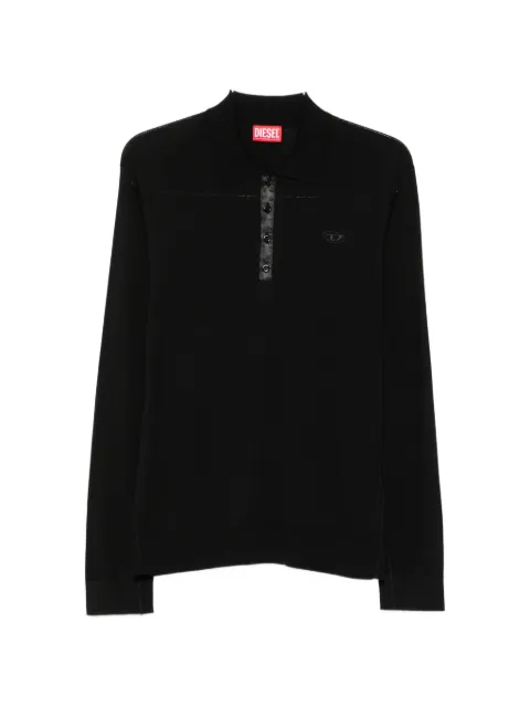 Diesel polo K-Vilnius à patch logo et manches longues