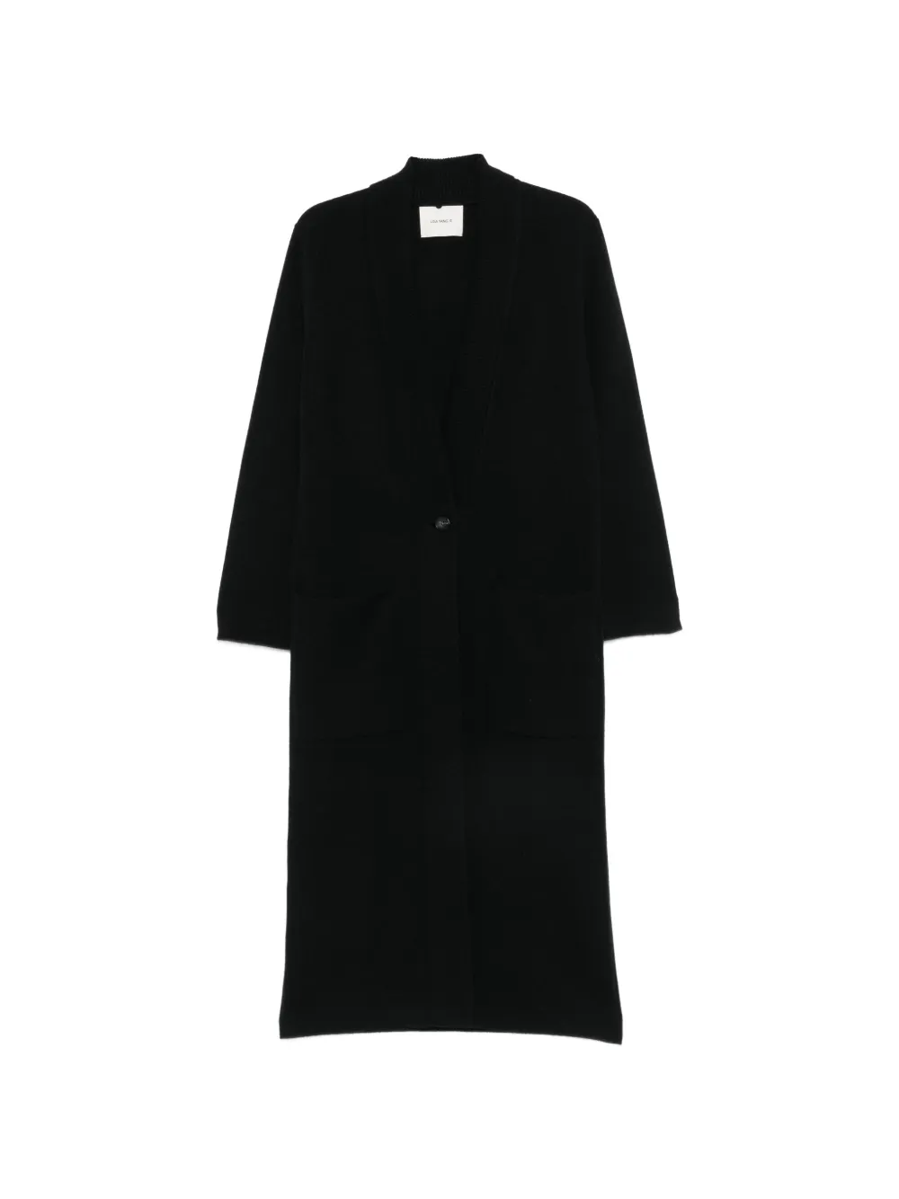 Lisa Yang Emei button-fastening longline cardigan - Nero