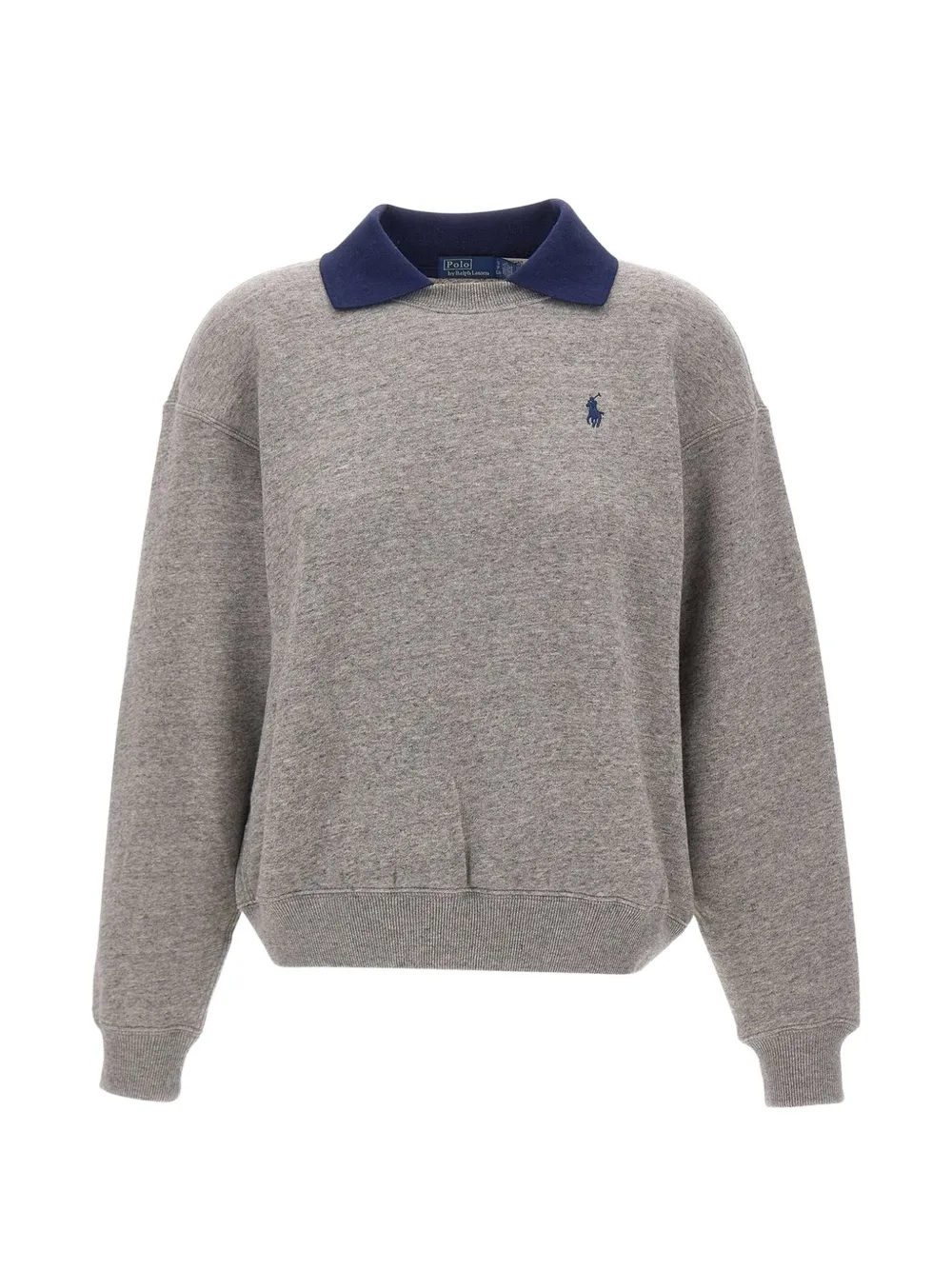 Polo Ralph Lauren polo-collar fleece crewneck sweatshirt - Grigio