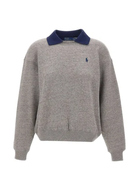 Polo Ralph Lauren polo-collar fleece crewneck sweatshirt