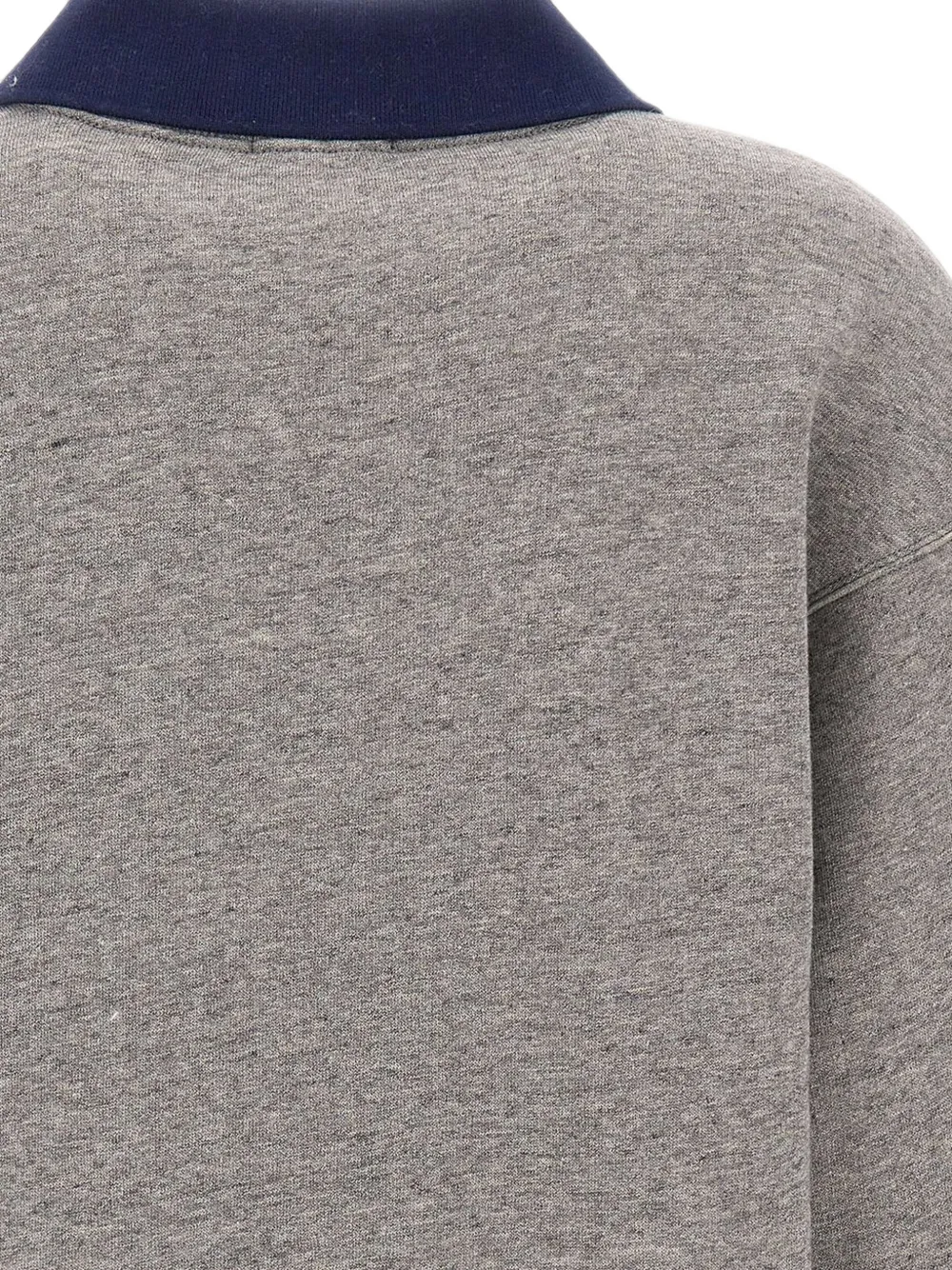 Polo Ralph Lauren Fleece sweater met ronde hals en polokraag Grijs