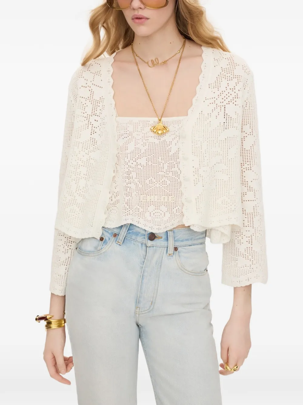 Chloé Cropped vest Wit