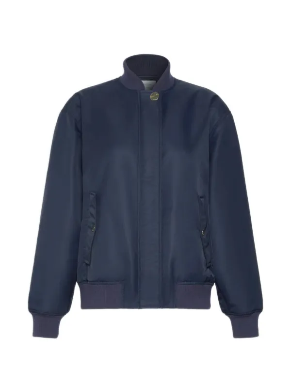 Sportmax Zip-up Bomber Jacket in Blue