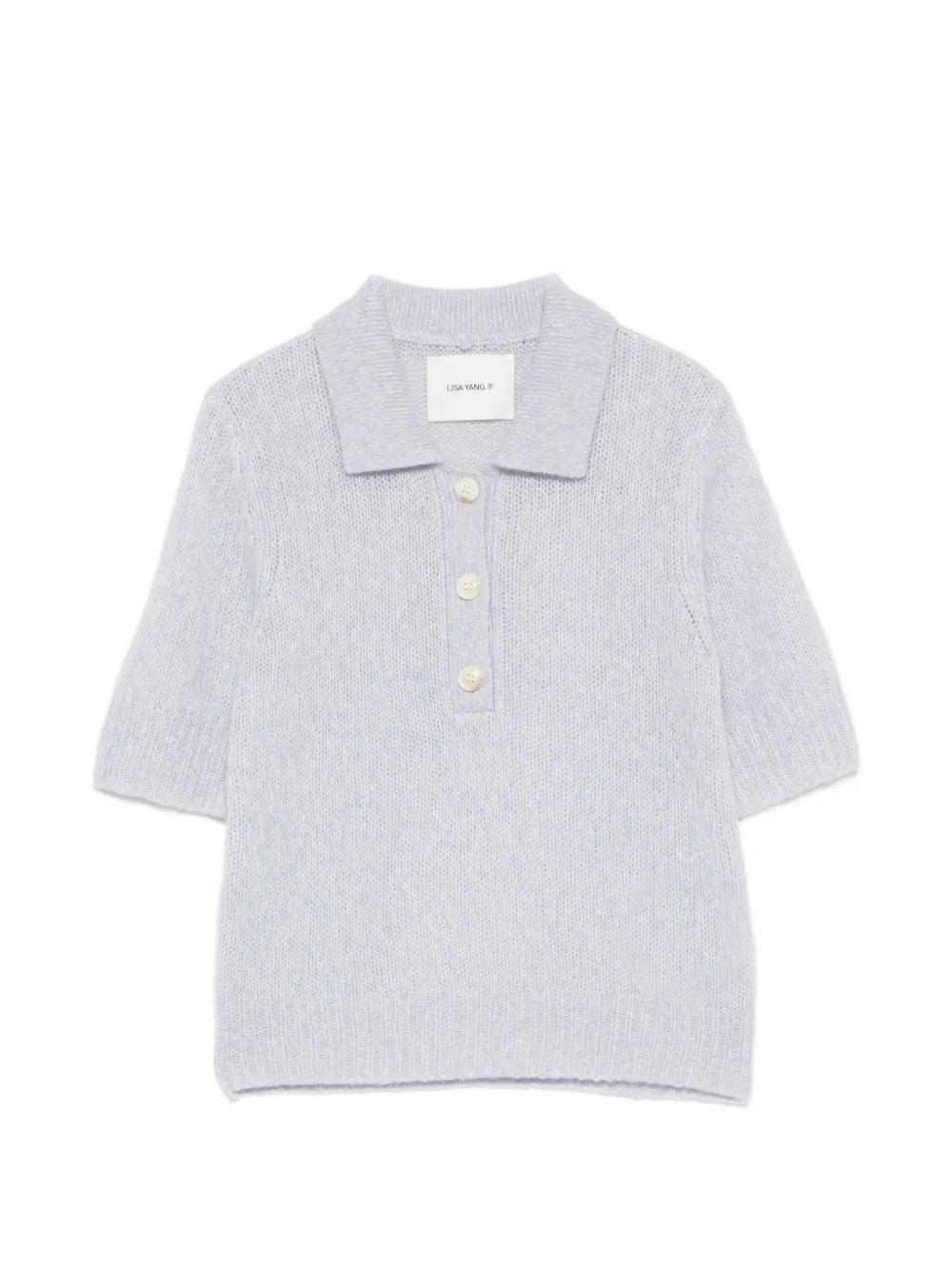 Lisa Yang Masy short-sleeve polo top - Blu