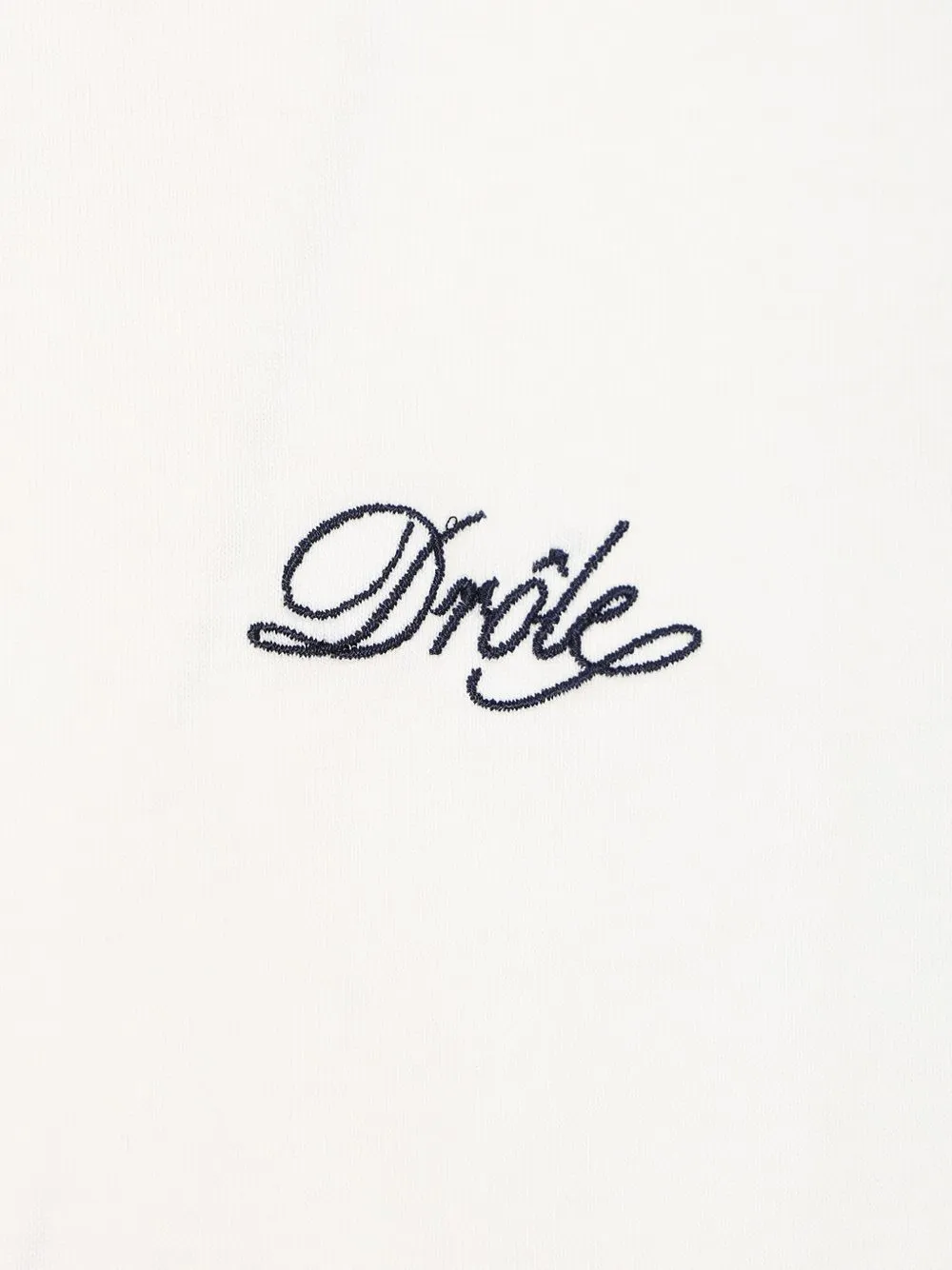 Drôle De Monsieur Drôle Belissima T-shirt met geborduurd logo Wit