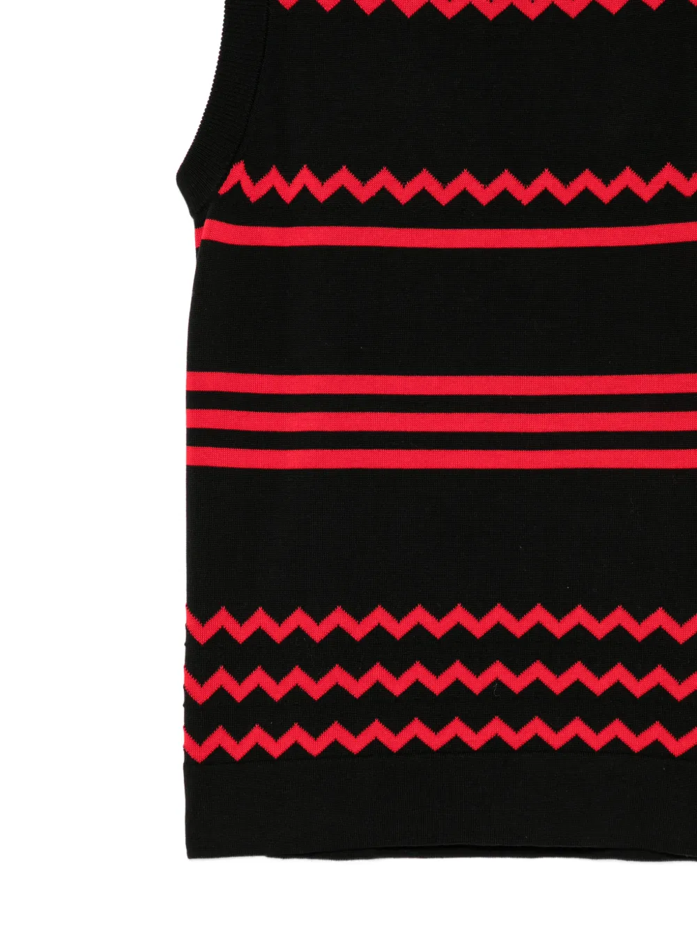 Cynthia Rowley Gebreide tanktop met zigzag-patroon Zwart