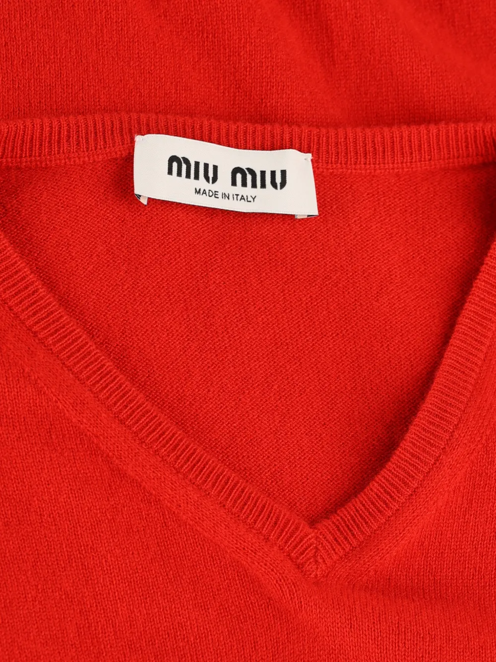 Miu Sweater met geborduurd logo Rood
