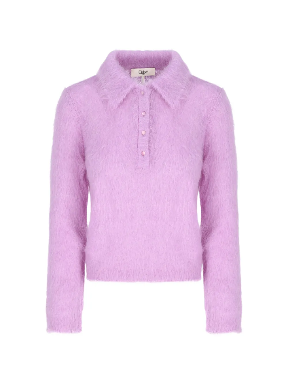 Chloé brushed-finish polo shirt - Violett