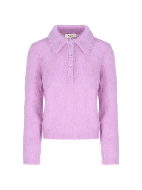 Chloé brushed-finish polo shirt