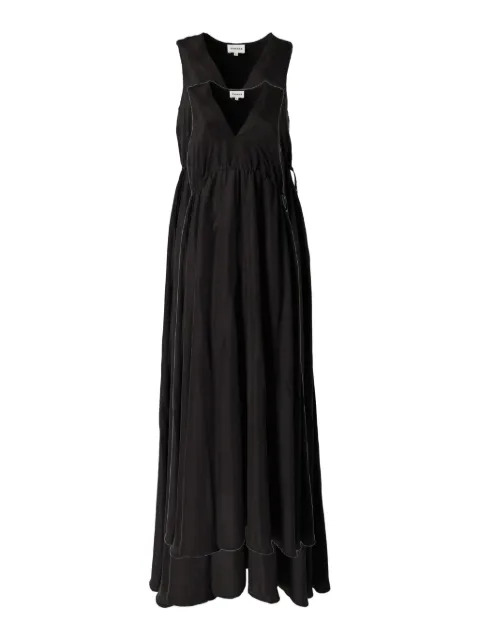 P.A.R.O.S.H. V-neck drawstring-waist maxi dress