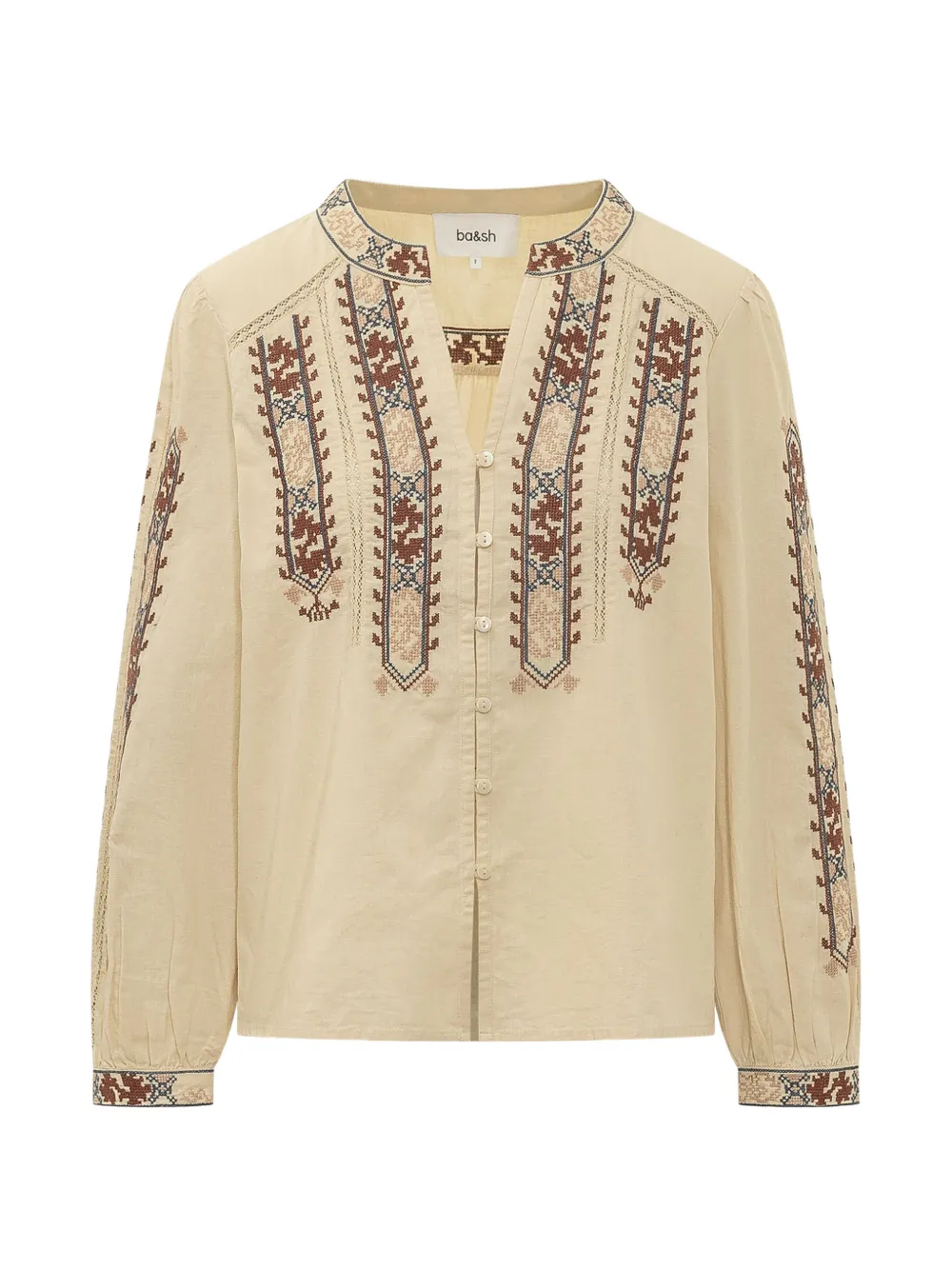 Ba&Sh Faustina embroidered blouse - Giallo