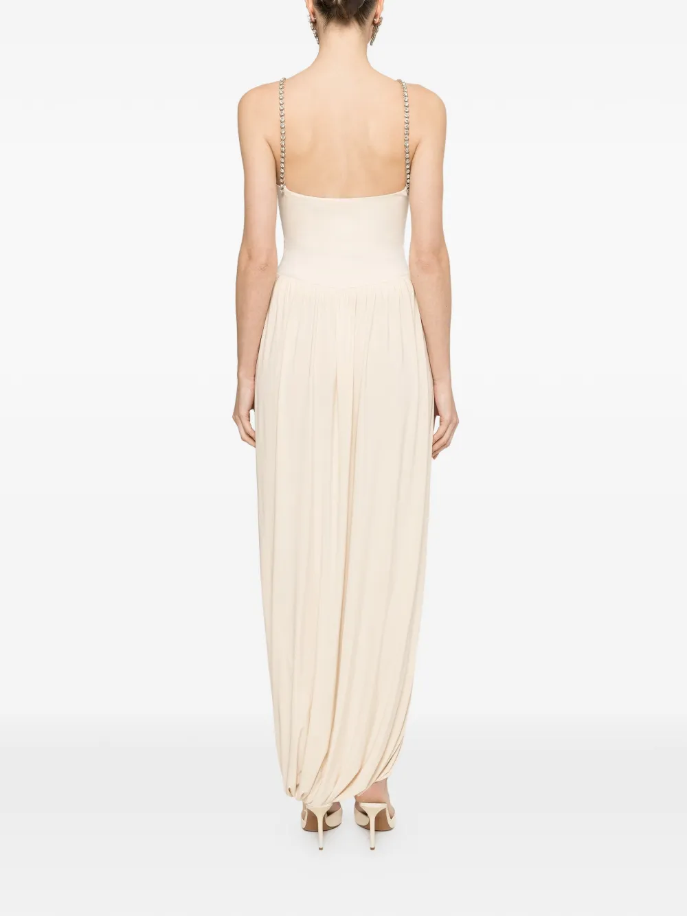 NISSA Midi-jurk met oversized heupen Beige