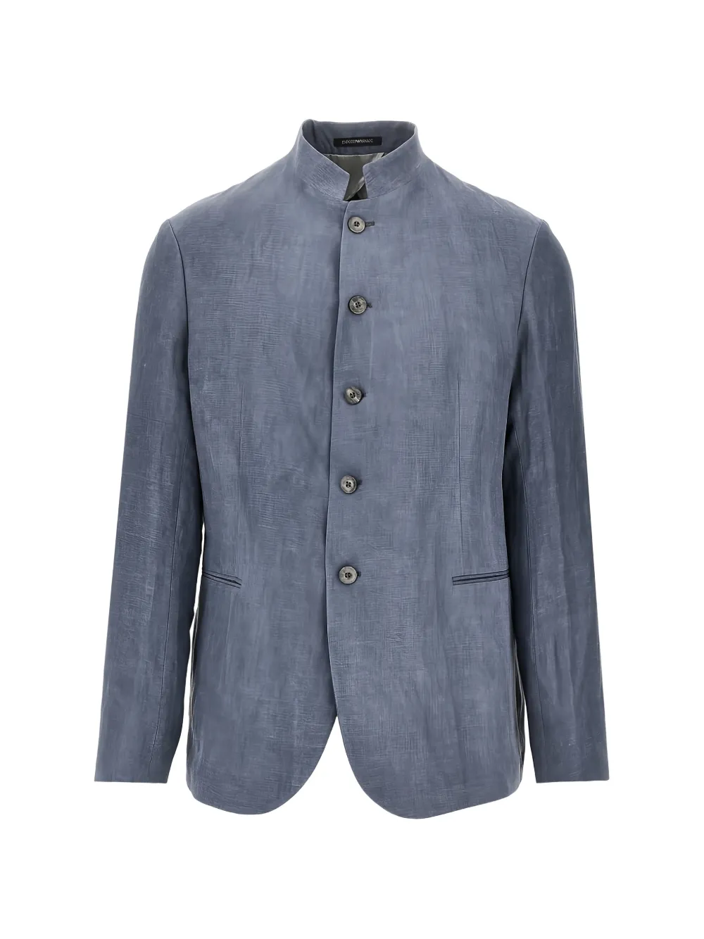 Emporio Armani guru-collar button-up jacket - Grigio