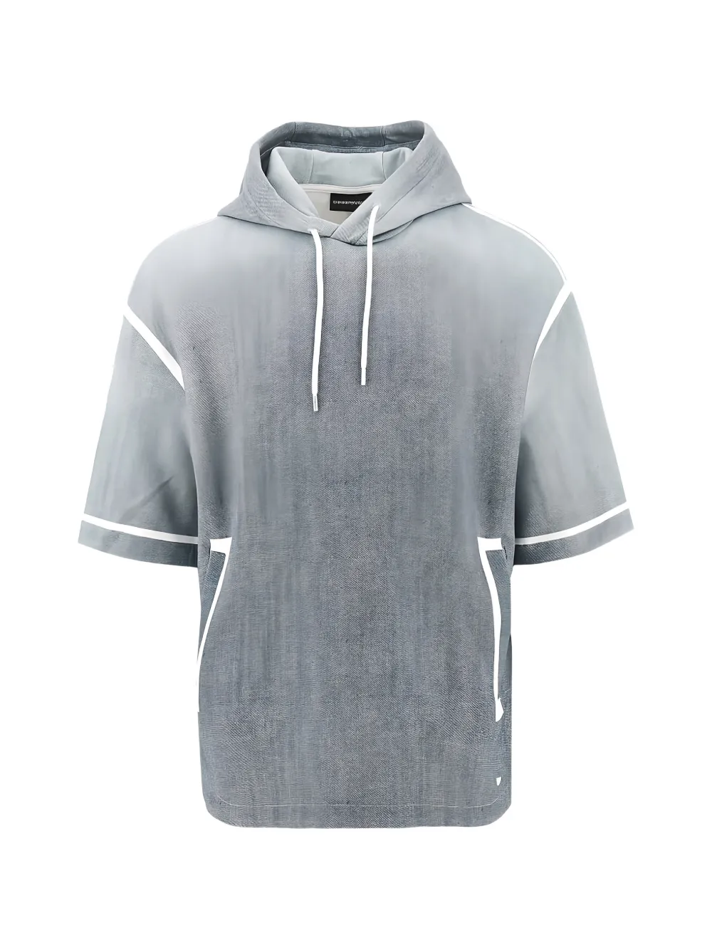 Emporio Armani oversized short-sleeve hoodie - Blue