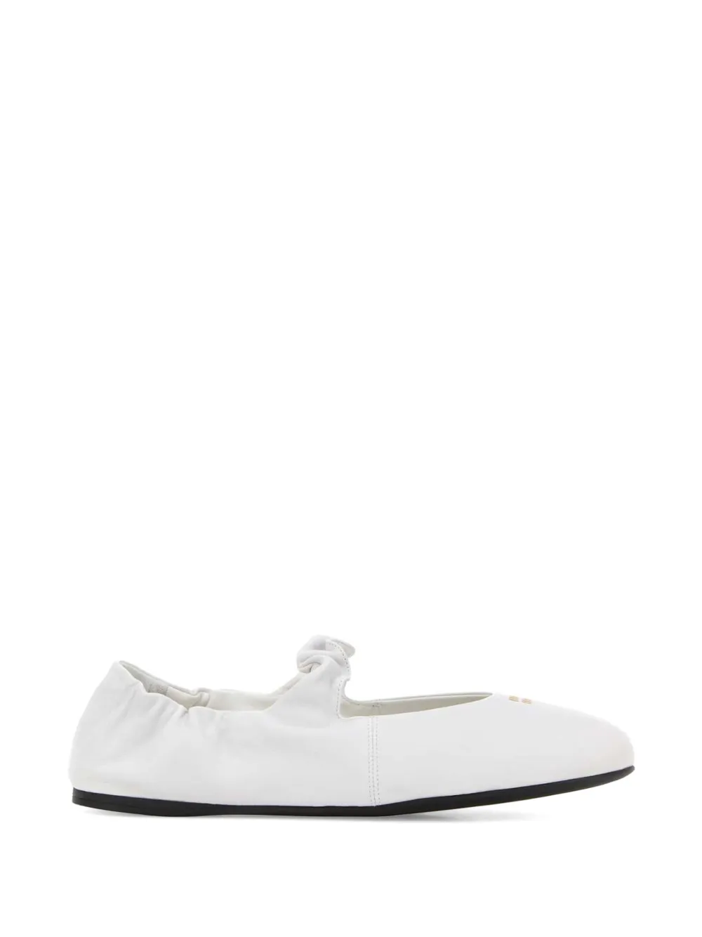 Miu Miu nappa leather ballet flats - Bianco