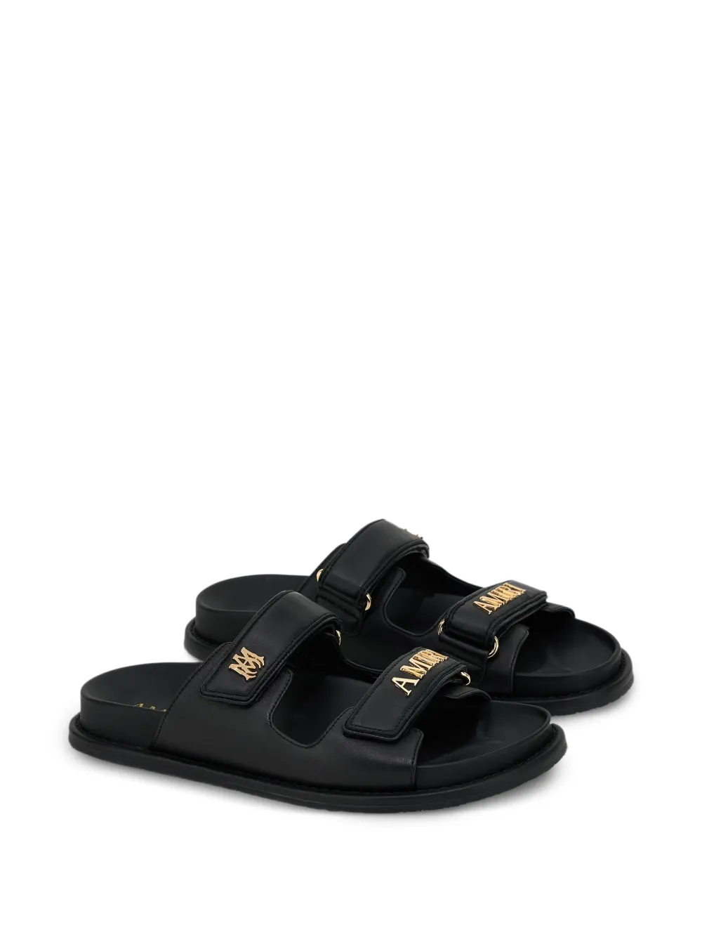 AMIRI Boardwalk sandalen met logoplakkaat Zwart