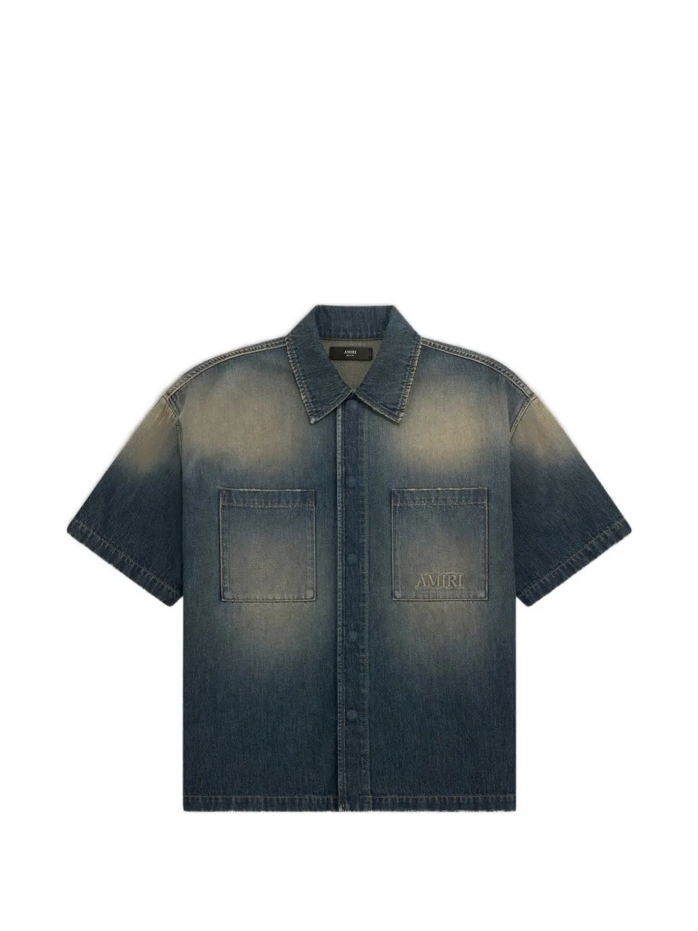 AMIRI short-sleeved denim shirt - Blue