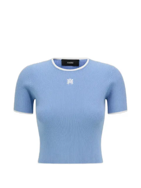 AMIRI playera de canalé MA con logo bordado