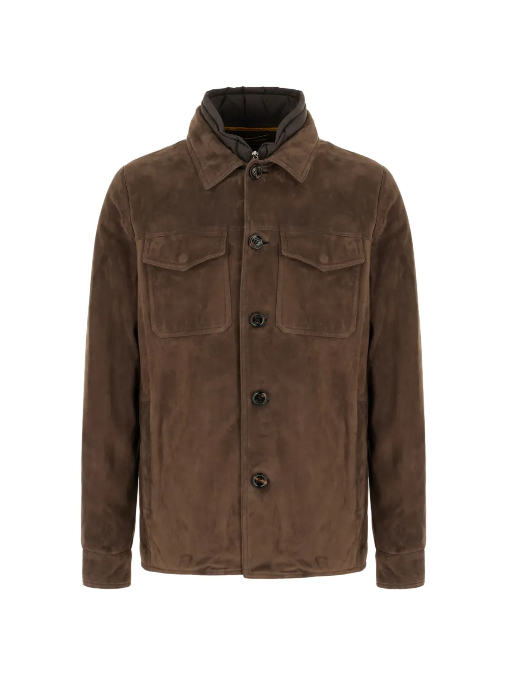 Moorer Torquato-TZ suede panelled jacket - Marrone