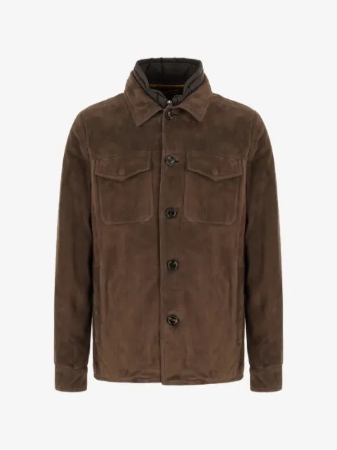 Moorer Torquato-TZ suede layered-detail jacket