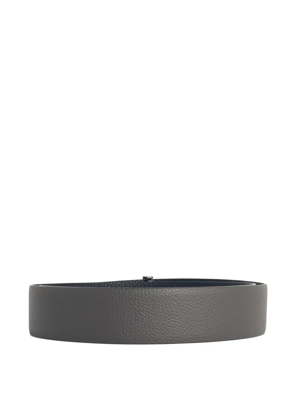 TOM FORD T Icon grained-leather belt - Grigio