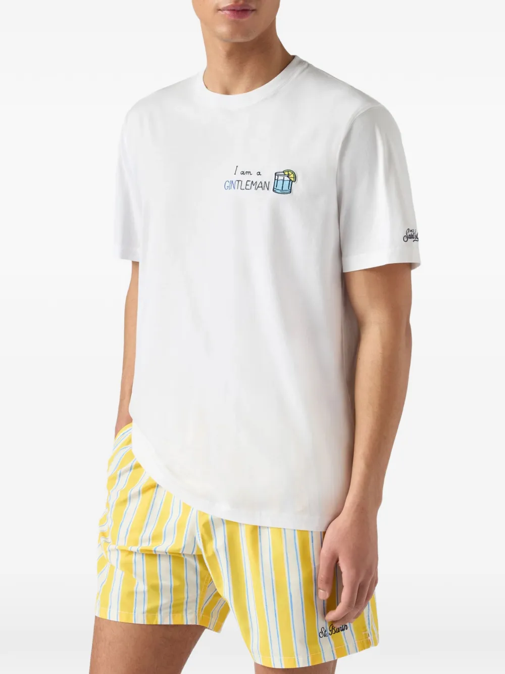 MC2 Saint Barth T-shirt met borduurwerk Wit