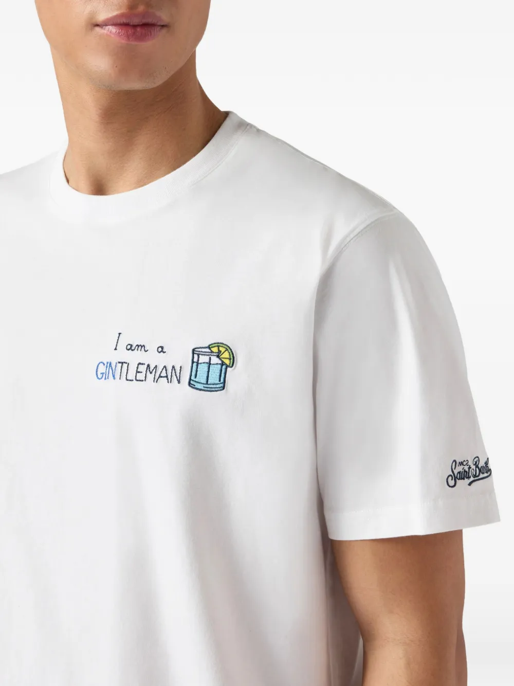 MC2 Saint Barth T-shirt met borduurwerk Wit