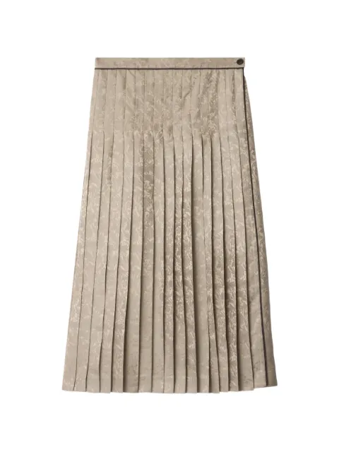 Burberry Sunflower pleated silk midi skirt