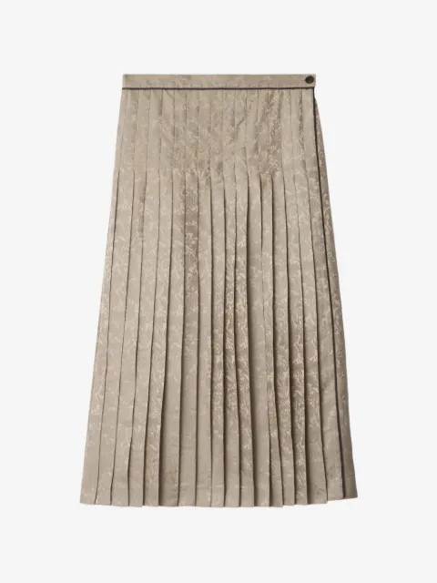 Burberry Sunflower pleated silk midi skirt