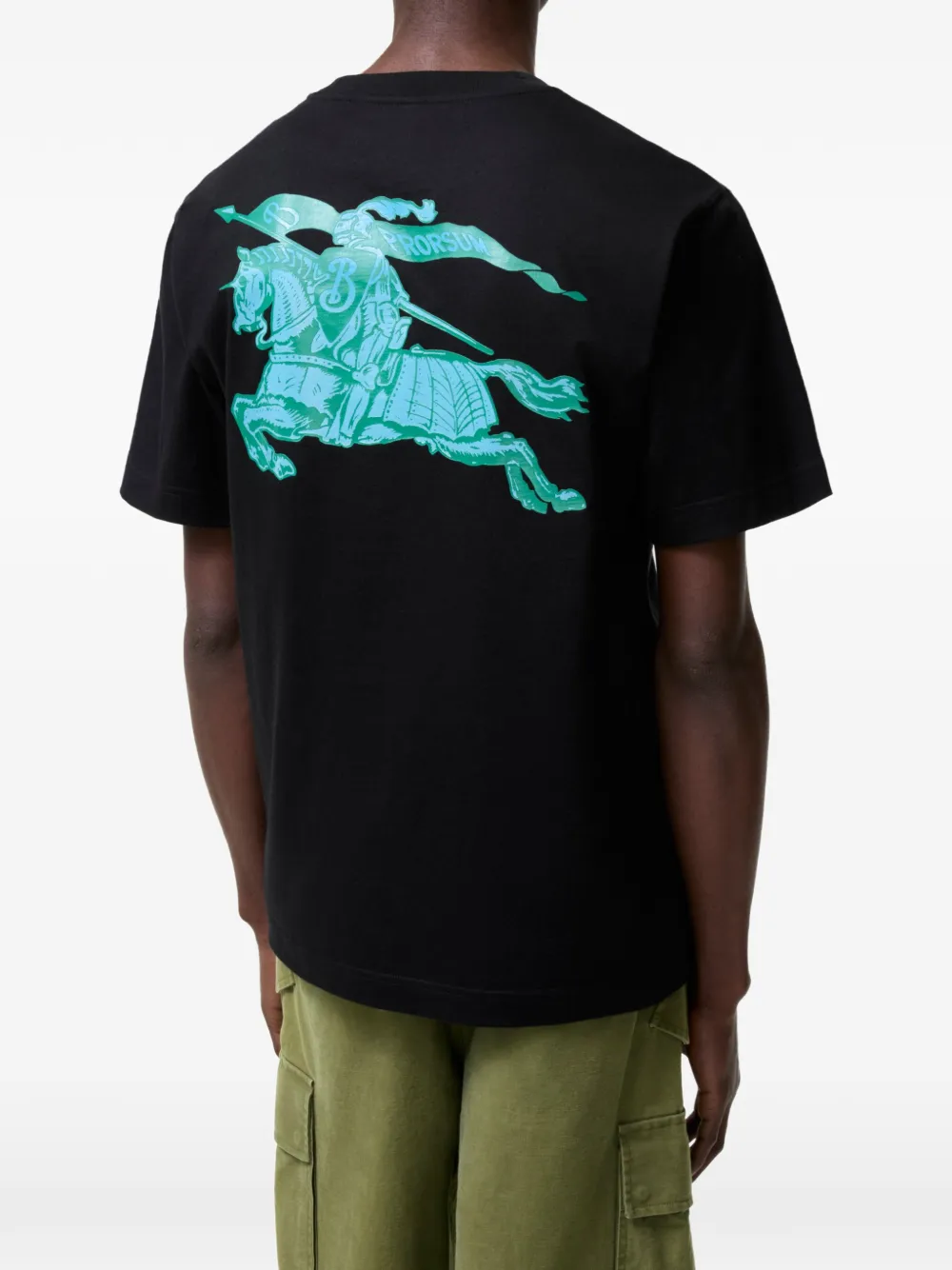 Burberry T-shirt met logo Zwart