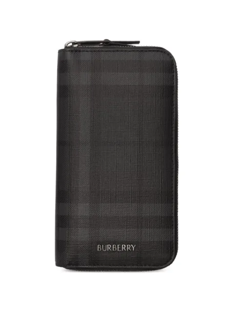 Burberry large City Check zip wallet