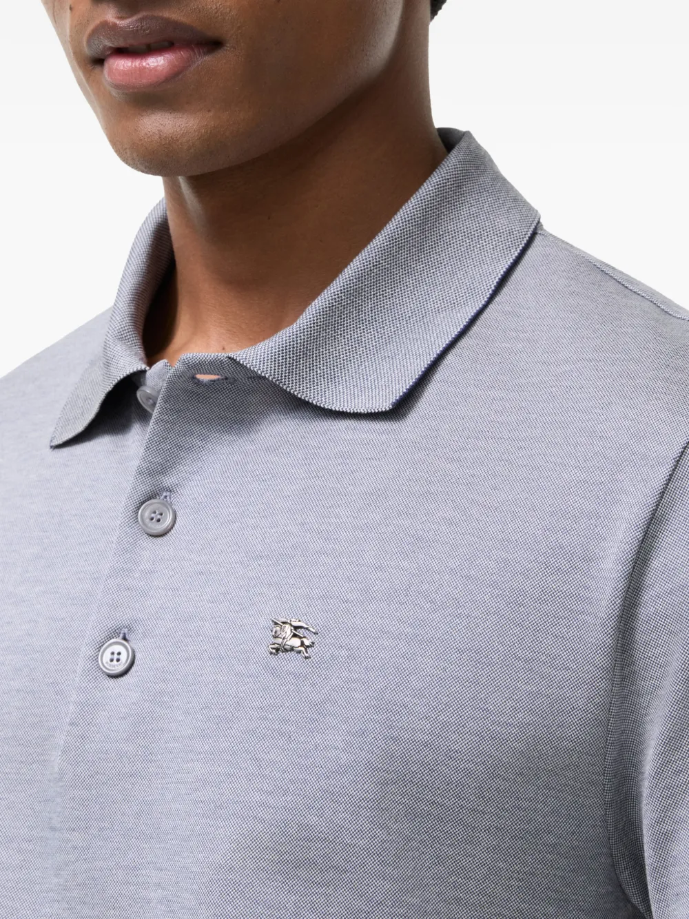 Burberry Metal Knight katoenen poloshirt Grijs