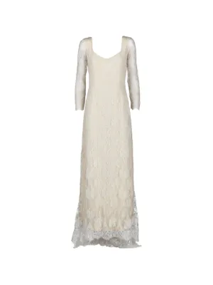 esprit white lace dress Ivory Point D'esprit Tulle Striped Midi Dress