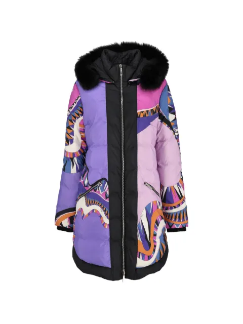 PUCCI Pre-Owned abrigo con capucha y estampado abstracto