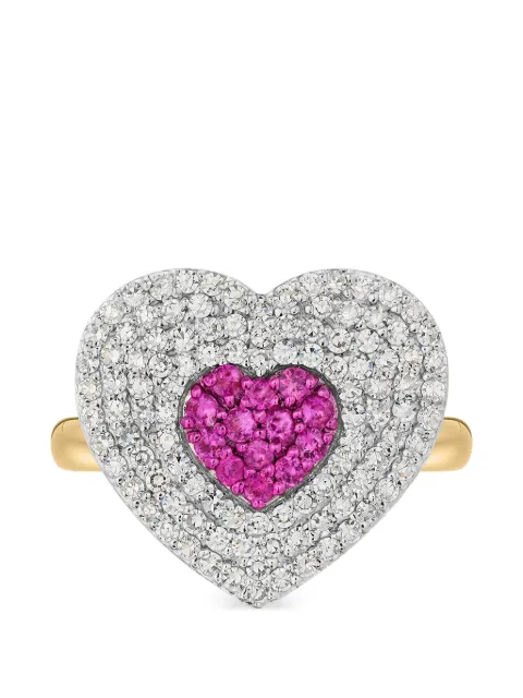 PHILLIPS HOUSE кольцо Infinity Heartbeat с бриллиантами и сапфирами