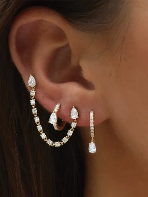 Anita Ko diamond double loop earring