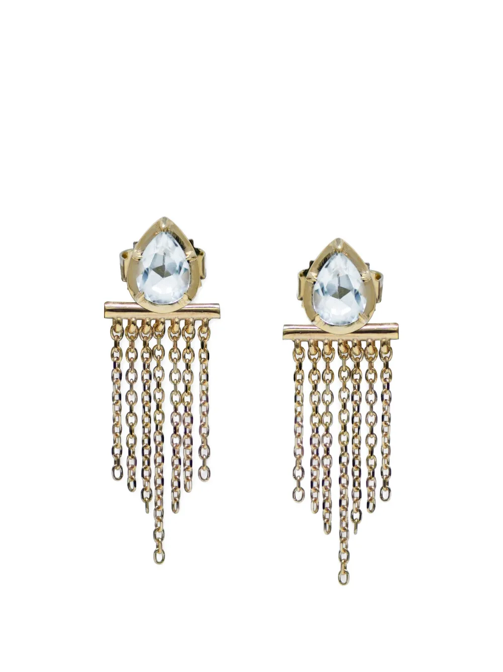 Anzie Mélia pear fringe earrings - Oro