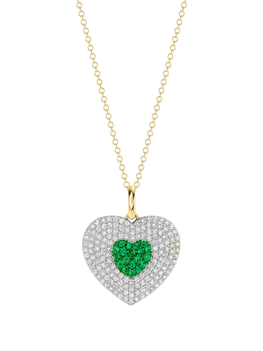 PHILLIPS HOUSE Collana Infinity Heartbeat con smeraldo e diamanti - Oro